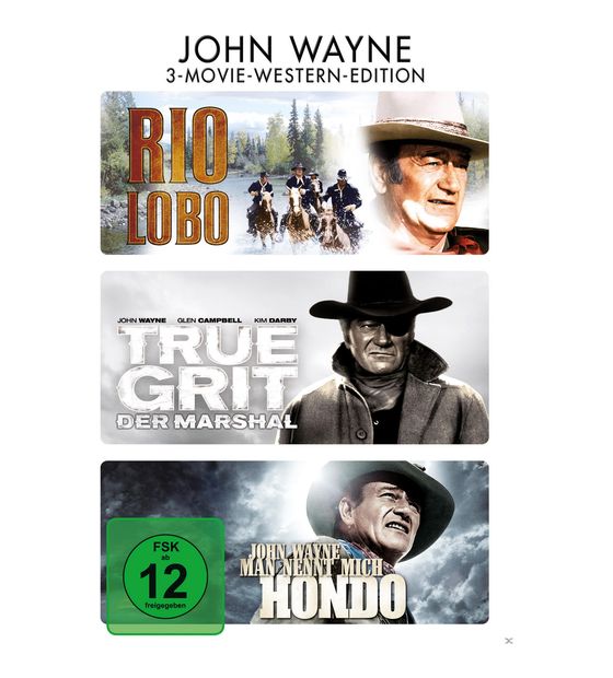 Rio Lobo, True Grit - Der Marshal, Man nennt mich Hondo (DVD) f&uuml;r 12,99 Euro