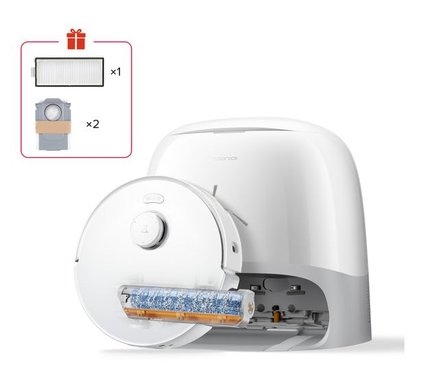 Roborock Qrevo Curv 2 FlowX Saugroboter nass/trocken 228 min Akku 20000 Pascal Leistung  (Weiß) f&uuml;r 593,00 Euro