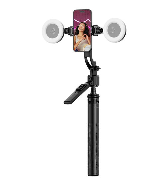 Rollei Easy Creator Quadpod mit AI Tracking 4 Bein(e) Stativ Smartphone-/Action-Kamera Bluetooth  (Schwarz) f&uuml;r 54,99 Euro