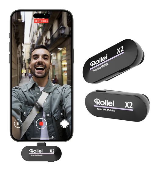Rollei HearMe Mobile X2 Mini Kabelgebunden Mobiltelefon/Smartphone-Mikrofon 48 kHz USB  (Schwarz) f&uuml;r 49,99 Euro