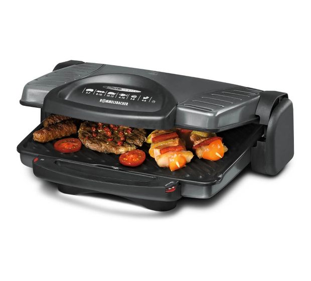 Rommelsbacher KG1800 Kontaktgrill 2 Zone(n) 1800 W mit 330 x 220 mm Fläche (Anthrazit, Metallisch) f&uuml;r 74,99 Euro