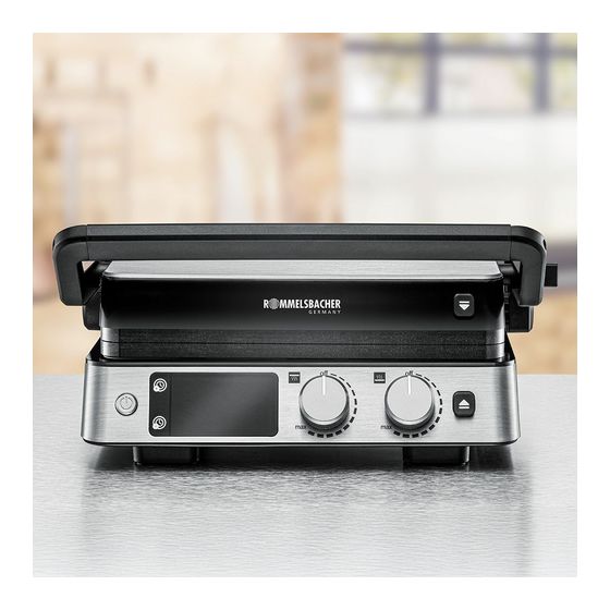 Rommelsbacher KG2025 Kontaktgrill 2 Zone(n) 2200 W  (Schwarz, Edelstahl) f&uuml;r 147,99 Euro