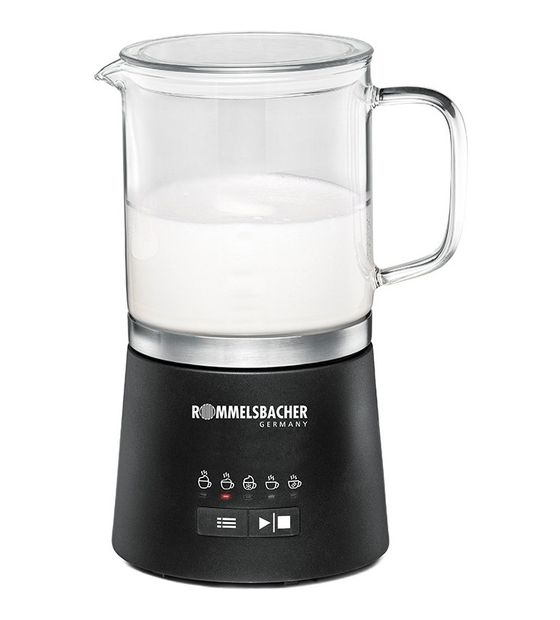 Rommelsbacher MS625 Milchaufschäumer Automatischer Milchaufschäumer/-wärmer ca. 250 ml  (Schwarz, Edelstahl) f&uuml;r 60,99 Euro