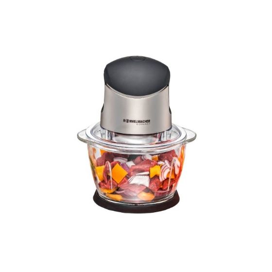 Rommelsbacher MZ400 Zerkleinerer 400 W 4 Klingen 1 l Glas Behälter  (Schwarz, Edelstahl) f&uuml;r 45,99 Euro