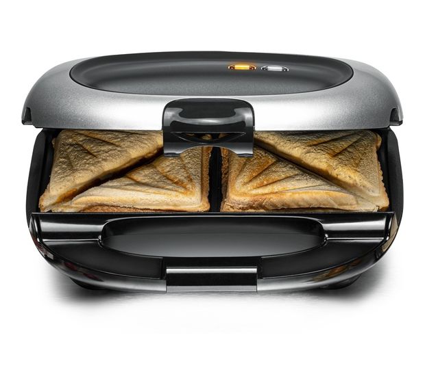 Rommelsbacher ST1000 Sandwichmaker 1000 W für 4 Sandwiches  (Schwarz, Silber) f&uuml;r 46,49 Euro