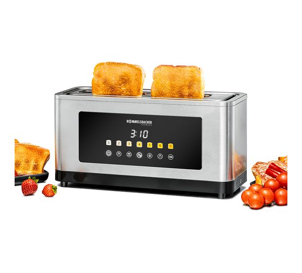 Rommelsbacher TOL1000 Toaster 2 Scheibe(n) 7 Stufen  (Edelstahl, Schwarz) f&uuml;r 99,99 Euro