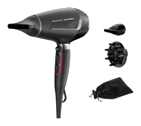Rowenta CV888L x Karl Lagerfeld K/Pro Stylist Haartrockner 2200 W  (Schwarz, Chrom) f&uuml;r 60,49 Euro