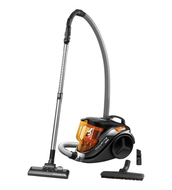 Rowenta RO3753 Compact Power Bodenstaubsauger Beutellos 750 W HEPA  (Schwarz, Orange) f&uuml;r 99,99 Euro