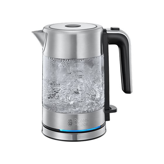 Russell Hobbs 24191-70 Compact Home 0,8 l Wasserkocher 2200 W (Schwarz, Edelstahl, Transparent) f&uuml;r 44,99 Euro