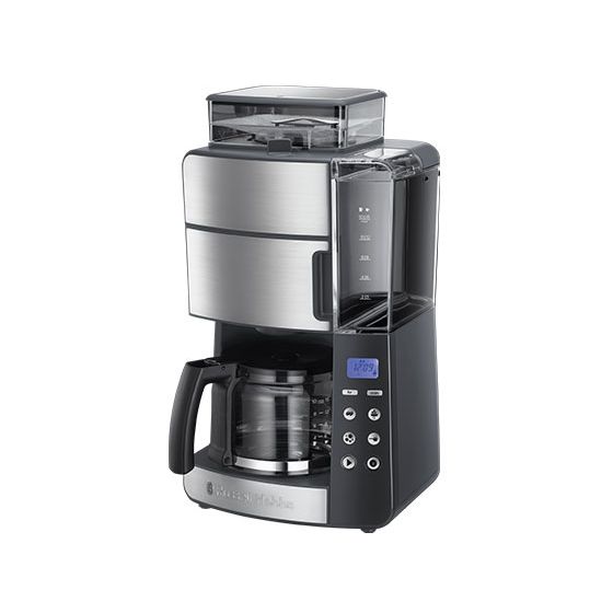 Russell Hobbs 25610-56 Grind and Brew 10 Tassen Filterkaffeemaschine 1,2 l  (Schwarz, Edelstahl) f&uuml;r 138,99 Euro