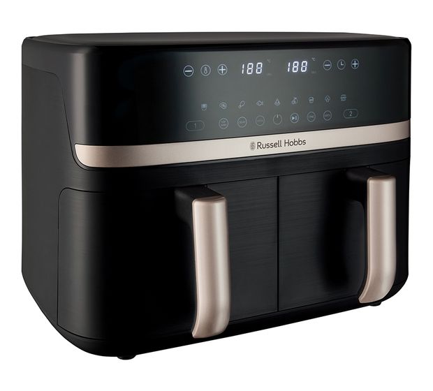 Russell Hobbs 27680-56	SatisFry Dual Basket Doppel Heißluftfritteuse 9 l 2800 W  (Schwarz) f&uuml;r 202,99 Euro