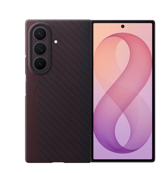 Samsung Carbon Magnet Case Cover für Samsung Z Fold8  (Rot) f&uuml;r 64,99 Euro