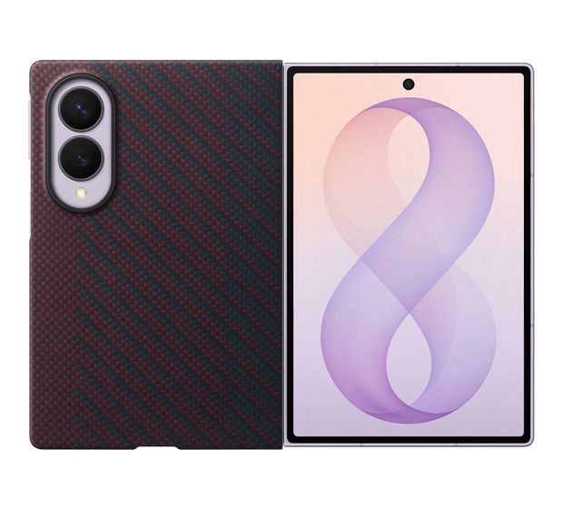 Samsung Carbon Magnet Case Cover für Samsung Z Fold8  (Rot) f&uuml;r 64,99 Euro