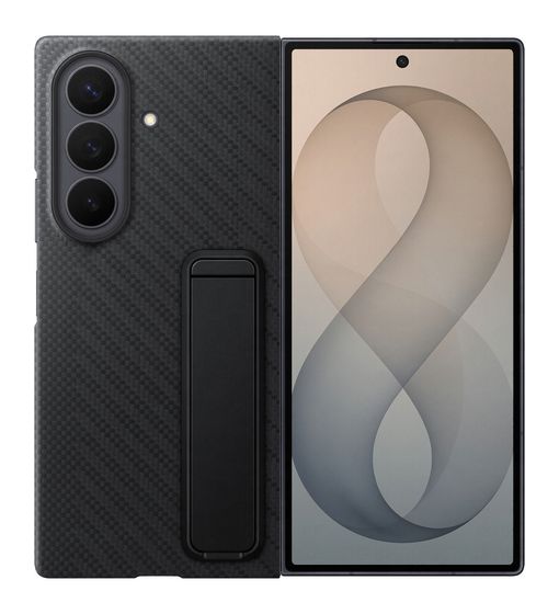 Samsung Carbon Standing Case Cover für Samsung Z Fold8  (Schwarz) f&uuml;r 64,99 Euro