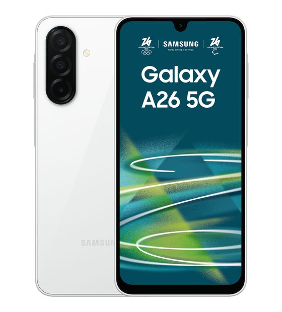 Samsung Galaxy A26 128 GB 5G Smartphone 17 cm (6.7 Zoll) Android 50 MP Dreifach Kamera Dual Sim WiFi 5  (Weiß) f&uuml;r 249,00 Euro