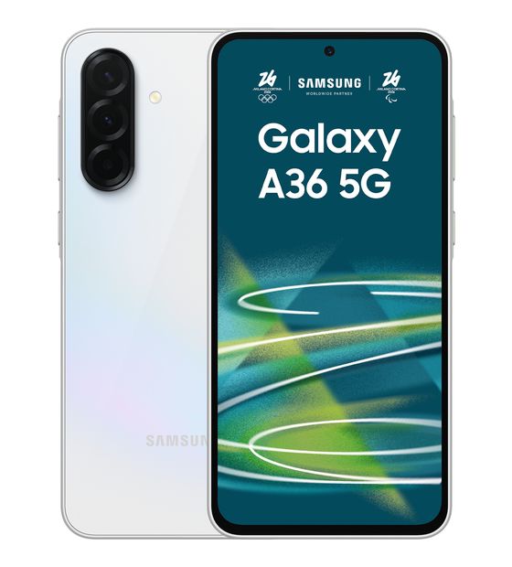 Samsung Galaxy A36 128 GB 5G Smartphone 17 cm (6.7 Zoll) Android 50 MP Dreifach Kamera Dual Sim WiFi 6 (Awesome White) f&uuml;r 298,99 Euro
