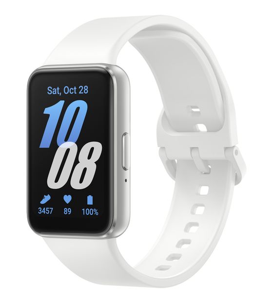 Samsung Galaxy Fit3 Digital 40 mm Smartwatch Rechteckig IP68 312 h  (Silber) f&uuml;r 39,99 Euro