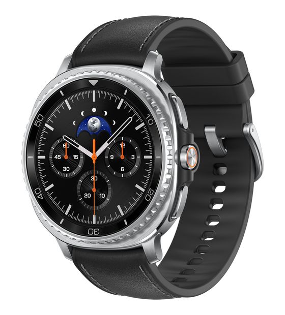 Samsung Galaxy Watch8 Digital 46 mm Smartwatch Rund IP68 30 h 327 ppi 4G  (Silber) f&uuml;r 556,00 Euro