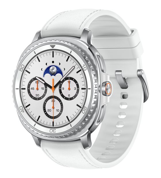 Samsung Galaxy Watch8 Classic Digital 46 mm Smartwatch Rund IP68 40 h 327 ppi  (Silber) f&uuml;r 339,00 Euro