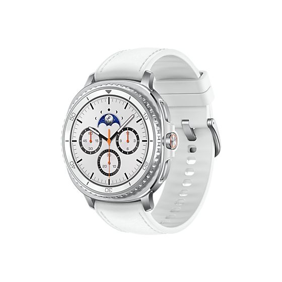 Samsung Galaxy Watch8 Classic Digital 46 mm Smartwatch Rund IP68 30 h 327 ppi 4G  (Silber) f&uuml;r 278,00 Euro