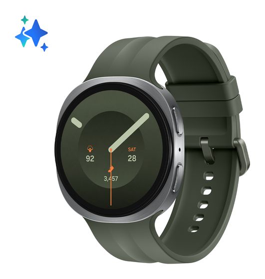 Samsung Galaxy Watch9 Digital 44 mm Smartwatch Rund IP68 40 h 327 ppi  (Silber) f&uuml;r 439,00 Euro