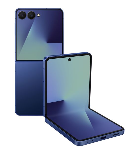 Samsung Galaxy Z Flip7 256 GB 5G Smartphone 17,5 cm (6.9 Zoll) 2,74 GHz Android 50 MP Dual Kamera Dual Sim WiFi 7 (Blue Shadow) f&uuml;r 1.199,00 Euro