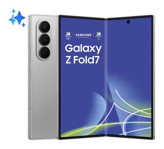 Samsung Galaxy Z Fold7 256 GB 5G Smartphone 20,3 cm (8 Zoll) Android 200 MP Dreifach Kamera WiFi 6E (Silver Shadow) f&uuml;r 1.578,00 Euro