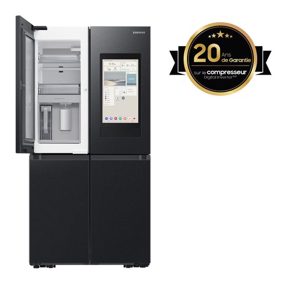 Samsung RF65DG9H0EB1 Side-by-Side Kühl-/ Gefrierkombination French Door 386 l / 250 l 365 kWh NoFrost 1830 mm x 912 mm  (Schwarz) f&uuml;r 2.502,00 Euro