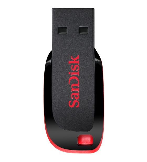 Sandisk Cruzer Blade USB Typ-A Stick 64 GB  (Schwarz, Rot) f&uuml;r 8,99 Euro