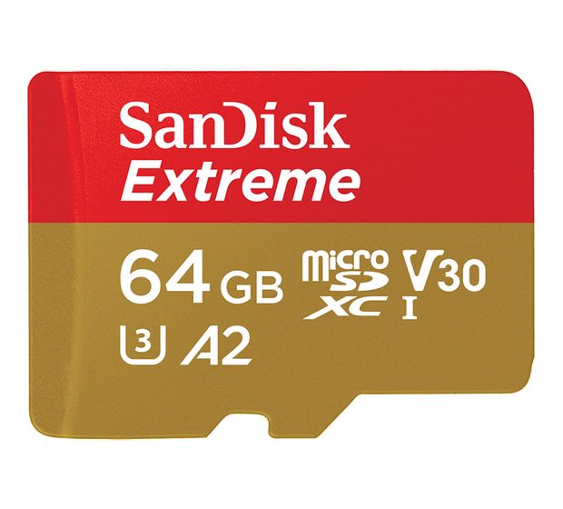 Sandisk Extreme A2 MicroSDXC Speicherkarte 64 GB Class 3 (U3) Klasse 10 f&uuml;r 26,99 Euro