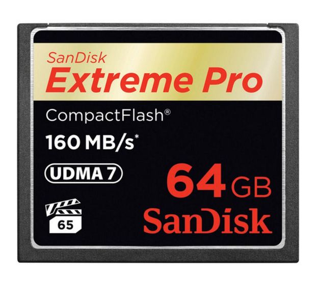 Sandisk Extreme Pro Kompaktflash Speicherkarte 64 GB f&uuml;r 109,99 Euro