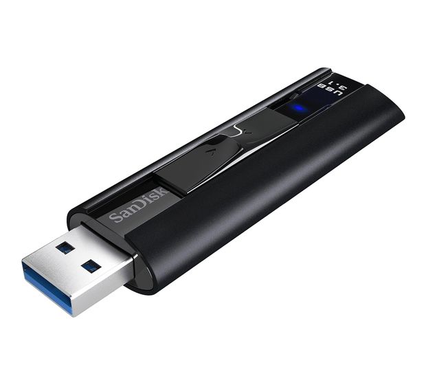 Sandisk Extreme Pro USB Typ-A Stick 128 GB  (Schwarz) f&uuml;r 55,99 Euro