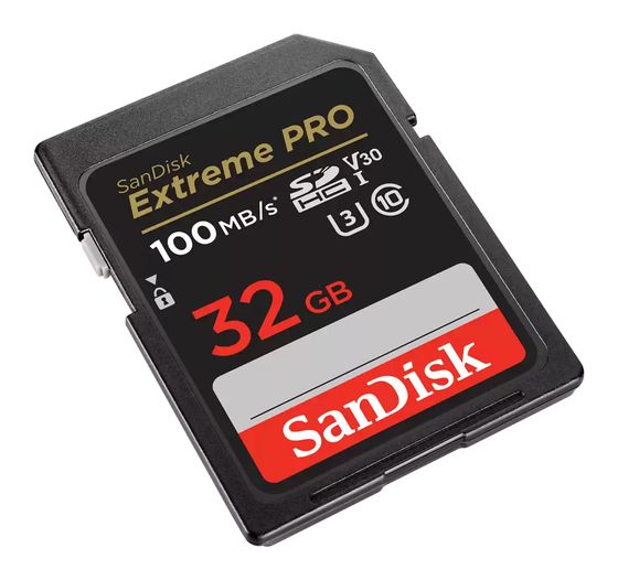 Sandisk Extreme Pro SDHC Speicherkarte 32 GB Class 3 (U3) Klasse 10 f&uuml;r 28,99 Euro