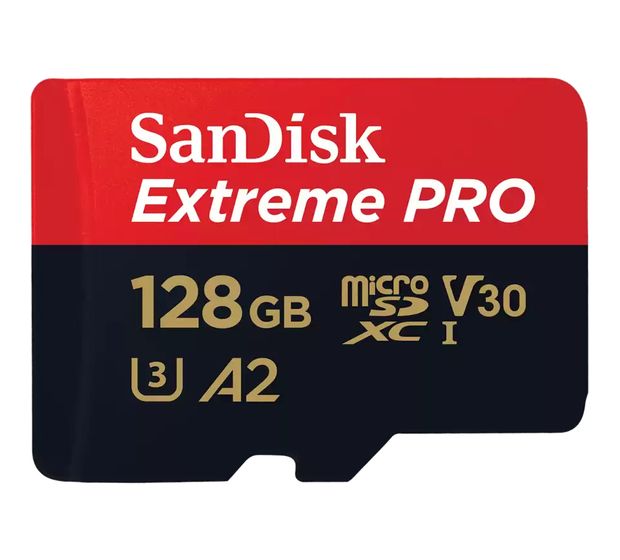 Sandisk Extreme Pro A2 MicroSDXC Speicherkarte 128 GB Class 3 (U3) Klasse 10 f&uuml;r 39,99 Euro