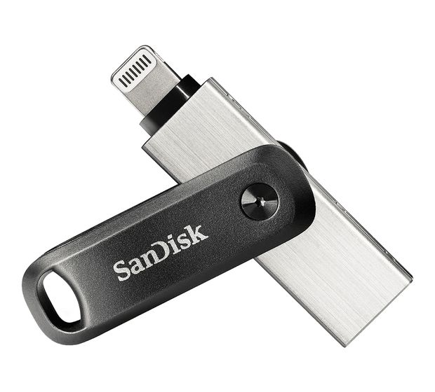 Sandisk iXpand Go USB Type-A / Lightning Stick 64 GB  (Schwarz, Silber) f&uuml;r 42,99 Euro