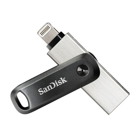 Sandisk iXpand Go USB Type-A / Lightning Stick 256 GB  (Schwarz, Silber) f&uuml;r 78,49 Euro