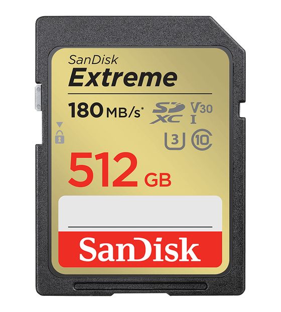 Sandisk SanDisk Extreme SDXC Speicherkarte 512 GB Class 3 (U3) Klasse 10 f&uuml;r 139,99 Euro