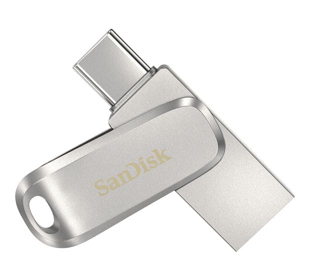 Sandisk Ultra Dual Drive Luxe USB Type-A / USB Type-C Stick 256 GB  (Edelstahl) f&uuml;r 49,99 Euro
