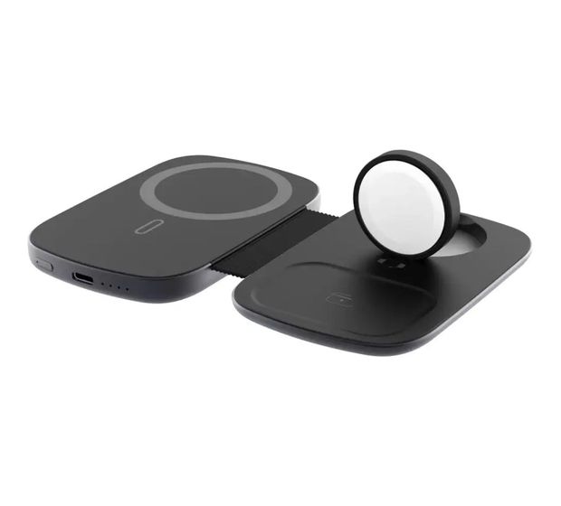Scapade MagPower Pro – 3‑in‑1 faltbare magnetische 5000 mAh Powerbank USB Typ-C Kabelloses Laden  (Schwarz) f&uuml;r 59,99 Euro