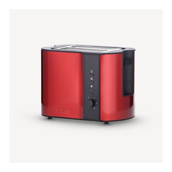 Severin AT2217 Toaster 800 W 2 Scheibe(n)  (Metallisch, Rot) f&uuml;r 37,99 Euro