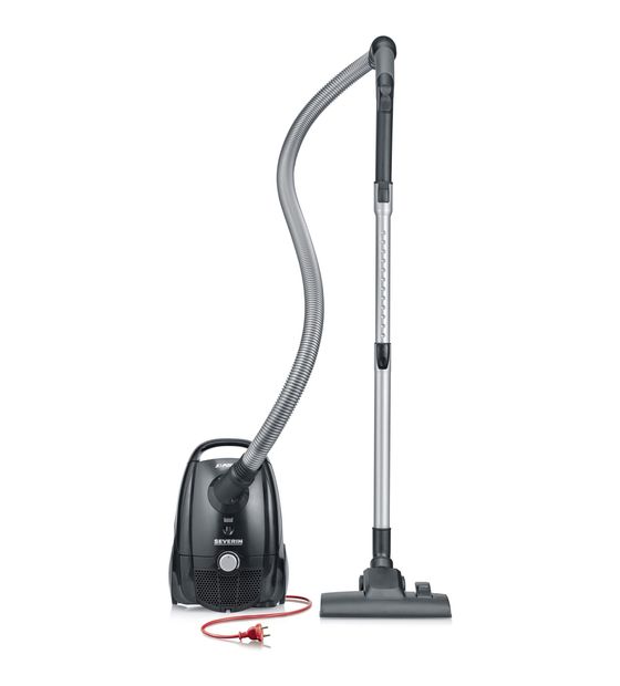 Severin BC9588 Bodenstaubsauger mit Staubbeutel 750 W  (Schwarz, Grau) f&uuml;r 75,49 Euro
