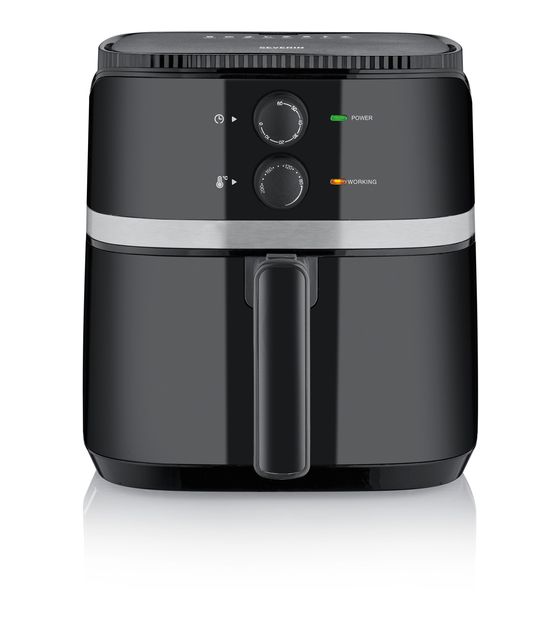 Severin FR2452 Heißluftfritteuse 4,3 l 1500 W  (Schwarz, Silber) f&uuml;r 64,49 Euro