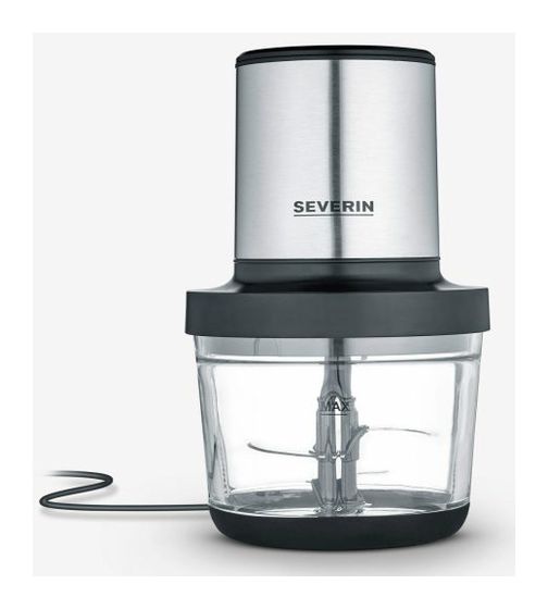 Severin KM3867 Zerkleinerer 400 W 4 Klingen 1 l Glas Behälter (Schwarz, Silber, Transparent) f&uuml;r 37,99 Euro