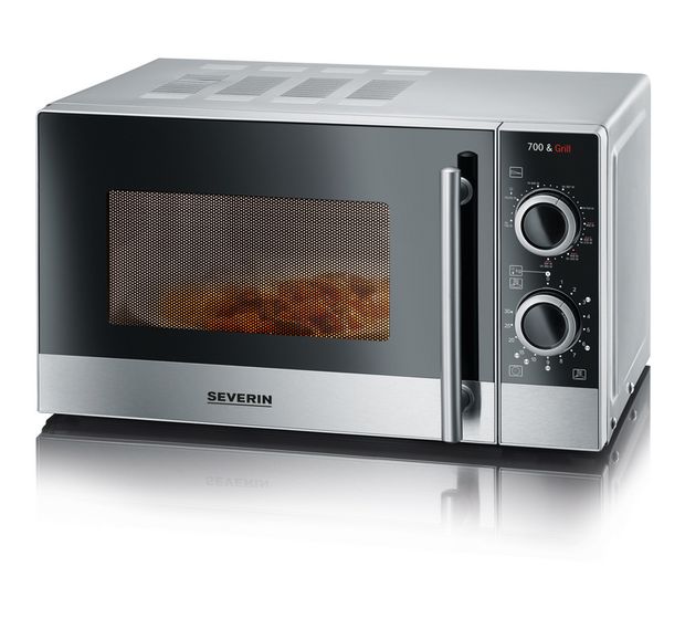 Severin MW7874 Standgeräte Solo 700 W Größe: klein 9 Stufen Grill  (Silber, Edelstahl) f&uuml;r 90,99 Euro