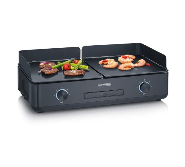 Severin PG8569 Suave Plancha  Tischgrill 2 Zone(n) 2200 W mit 480 x 270 mm Fläche  (Schwarz) f&uuml;r 119,99 Euro