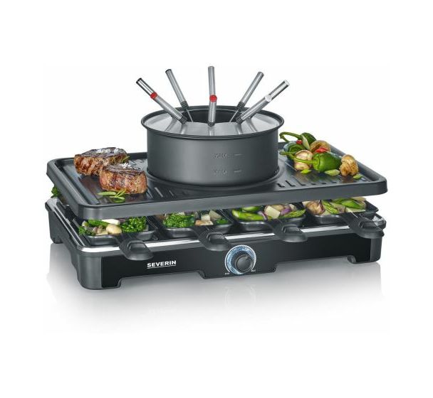 Severin RG2347 Raclette-Fondue Kombination 8 Person(en) 1400 W f&uuml;r 56,39 Euro