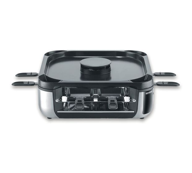 Severin RG2379 S-Joy Sevento Raclettegrill rauchreduziert für 8 Personen 1900 W  (Schwarz/Silber) f&uuml;r 179,99 Euro