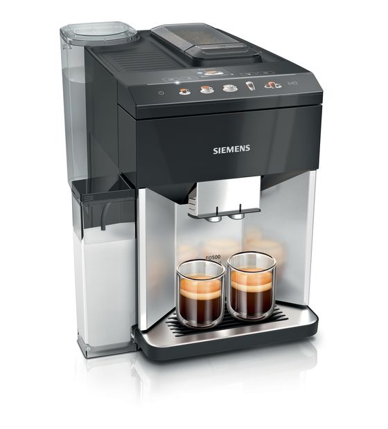 Siemens EQ500 TQ513D01 Kaffeevollautomat 15 bar 1,9 l 270 g AutoClean  (Schwarz, Silber) f&uuml;r 1.329,00 Euro