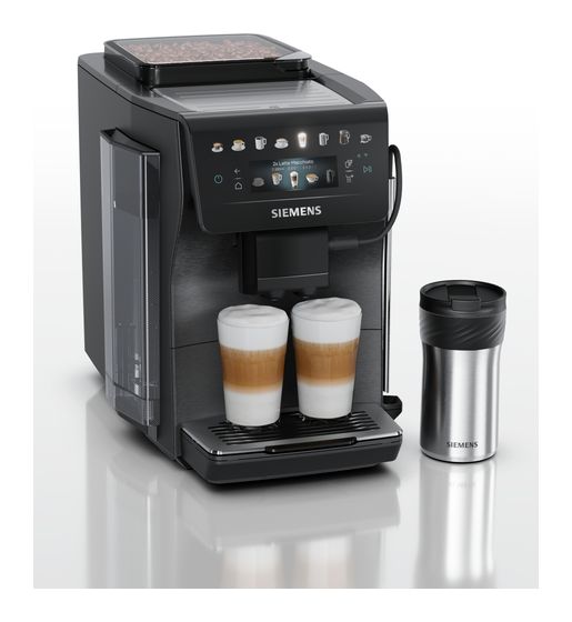 Siemens EQ600 TP607EF5 iAroma Kaffeevollautomat 15 bar 1,8 l 300 g  (Schwarz, Edelstahl) f&uuml;r 902,00 Euro