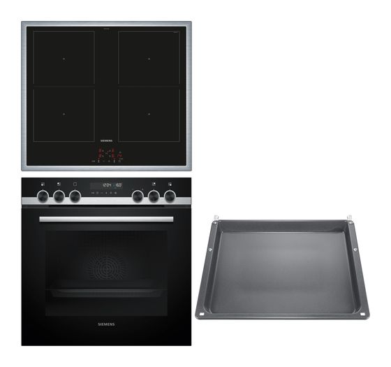 Siemens EX83DB2 (EM645CQB6E + HE578BBS4 + HZ541000) Herdset groß AutoClean activeClean mit 60 cm Induktions Kochfeld f&uuml;r 1.329,00 Euro